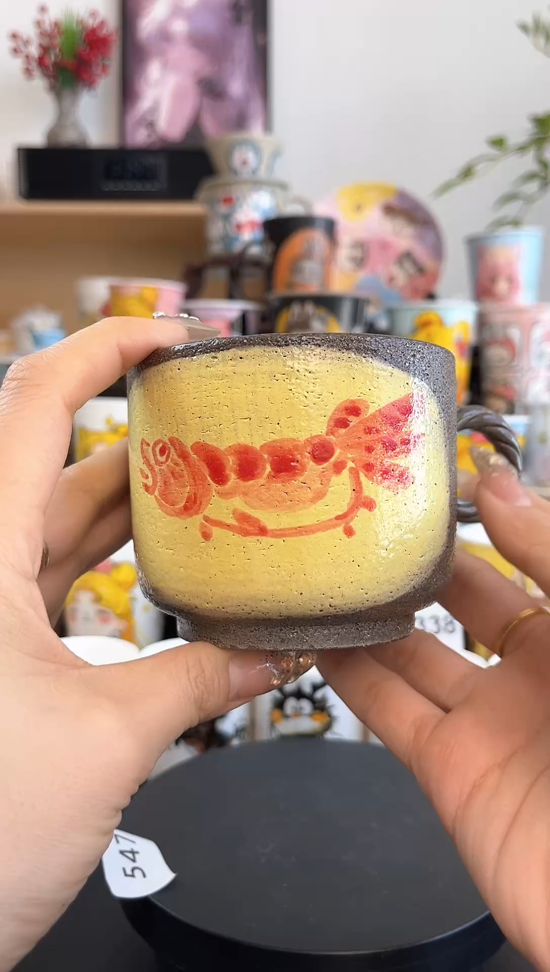 【闪购商品】摆件手工手绘陶瓷小杯杯