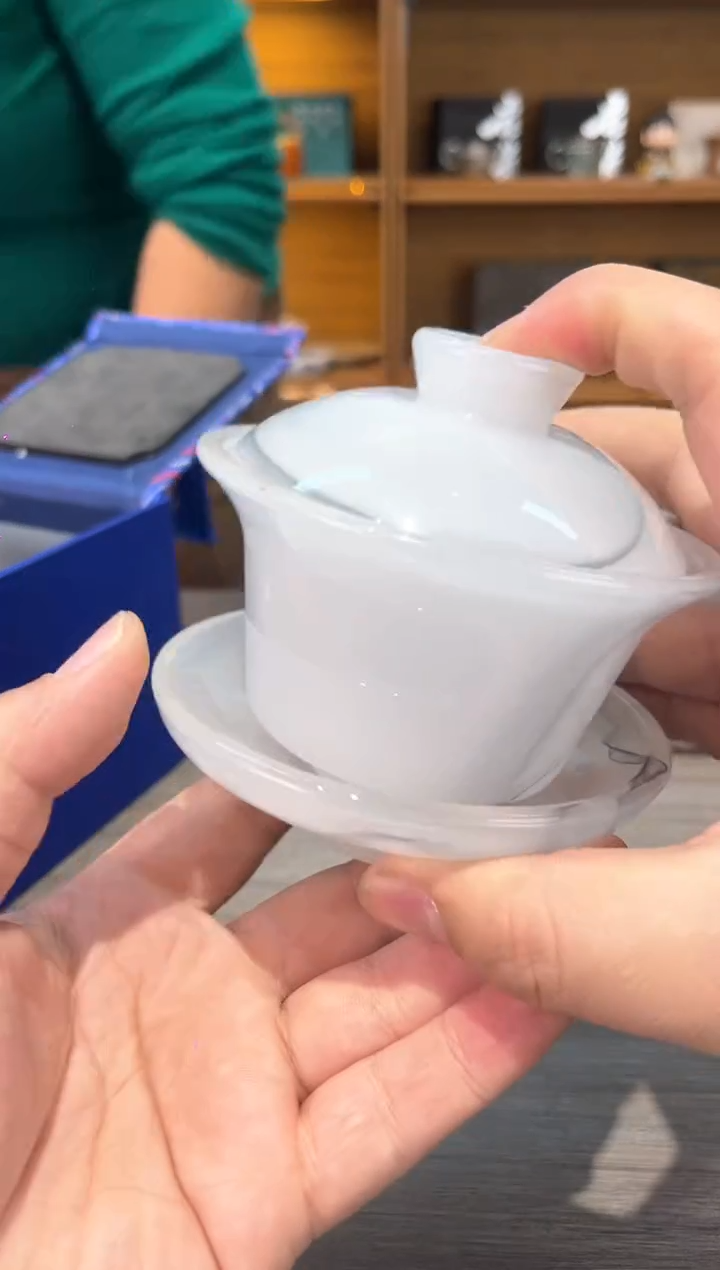 【闪购商品】水墨琉璃盖碗茶具茶具