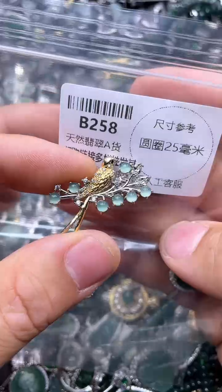 【闪购商品】翡翠颈饰未镶嵌B258胸针