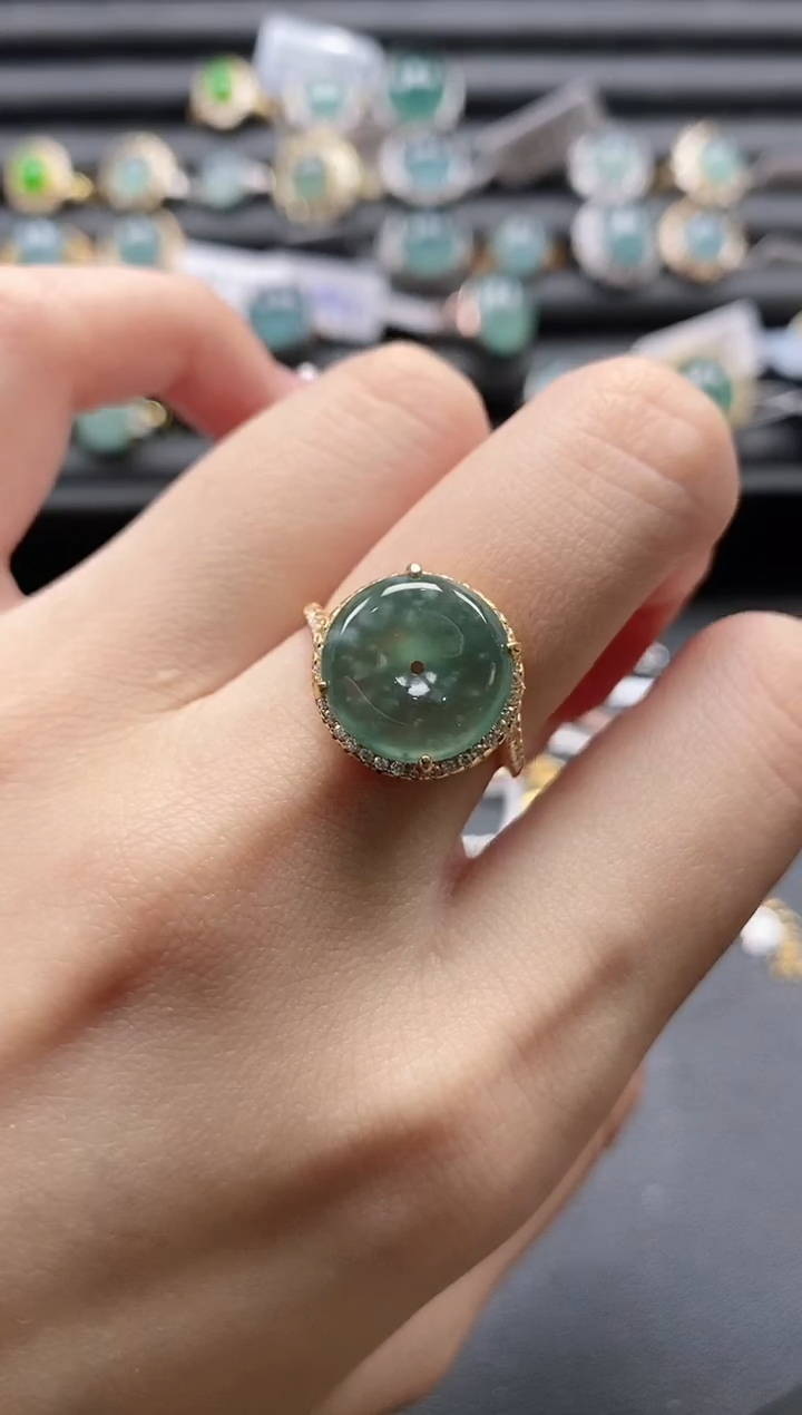 【闪购商品】翡翠戒指银S925镶嵌1111