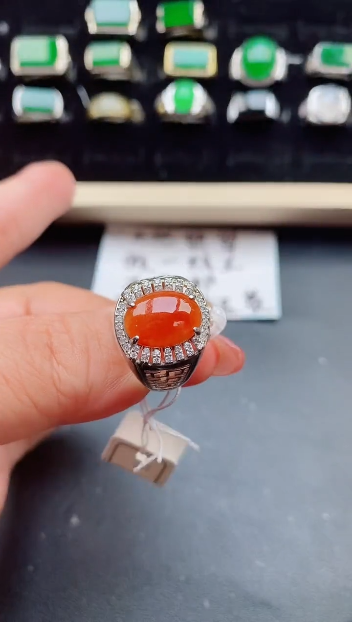 【闪购商品】翡翠戒指银S925镶嵌05850