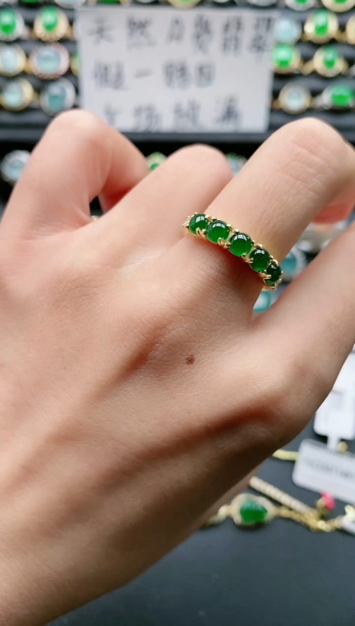 【闪购商品】翡翠戒指银S925镶嵌11111