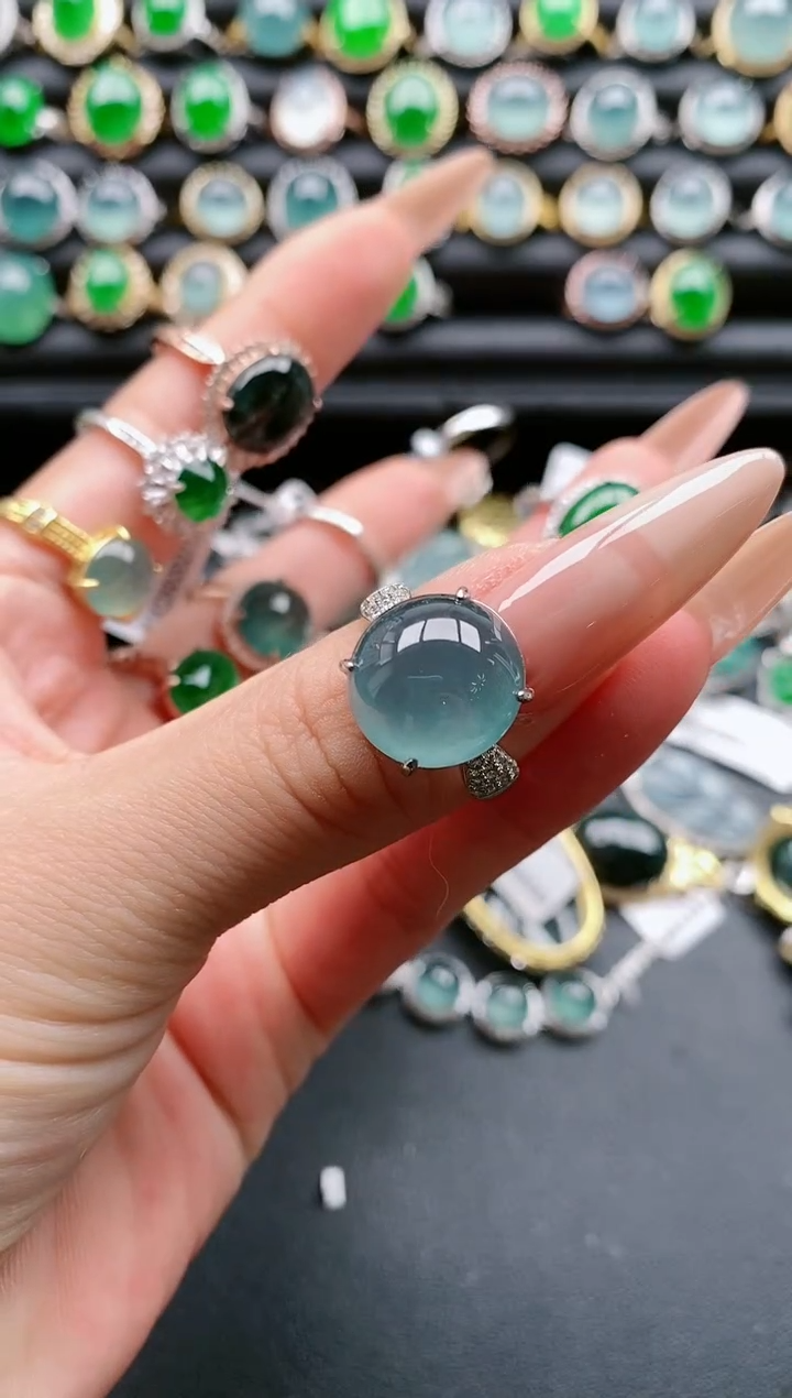 【闪购商品】翡翠戒指银S925镶嵌1111111