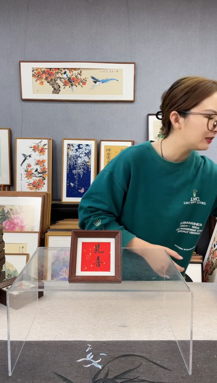 【闪购商品】国画5寸-小摆台作品-见喜