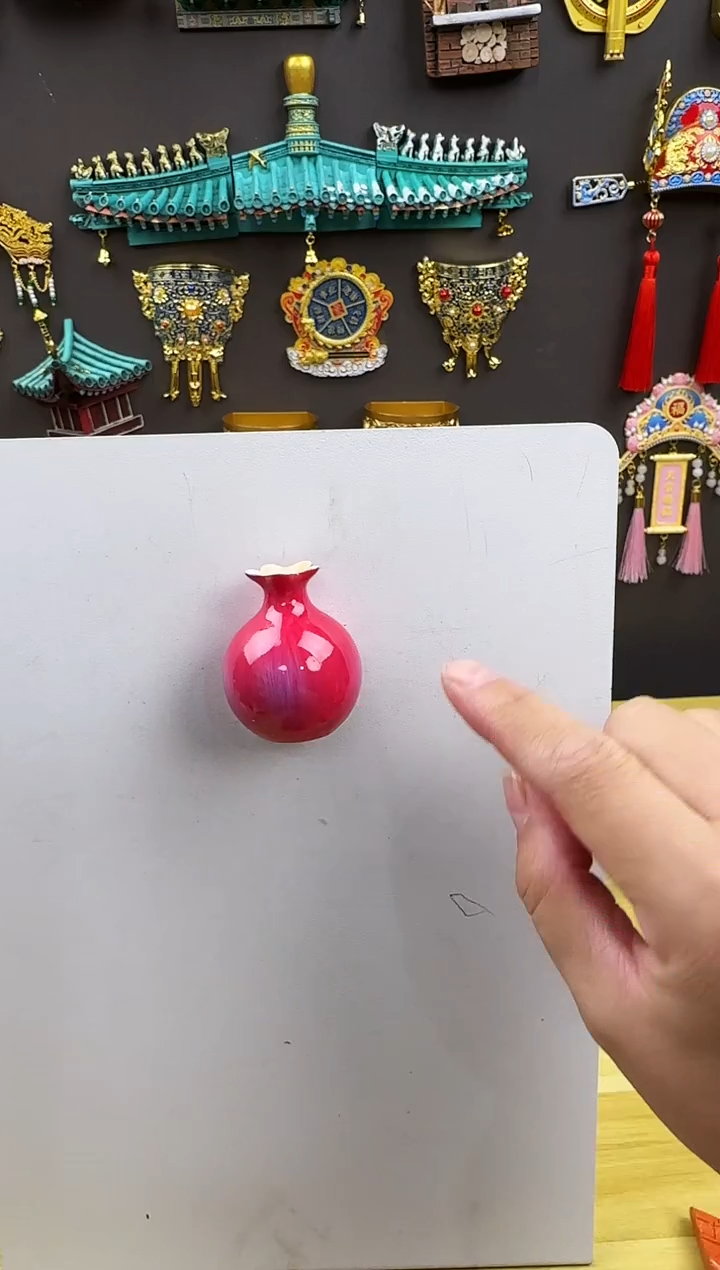 粉色花瓶冰箱贴哈哈哈