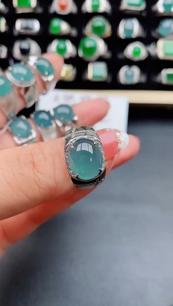 【闪购商品】翡翠戒指银S925镶嵌1212121