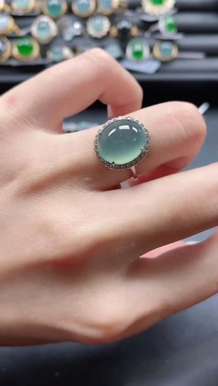 【闪购商品】翡翠戒指银S925镶嵌1111