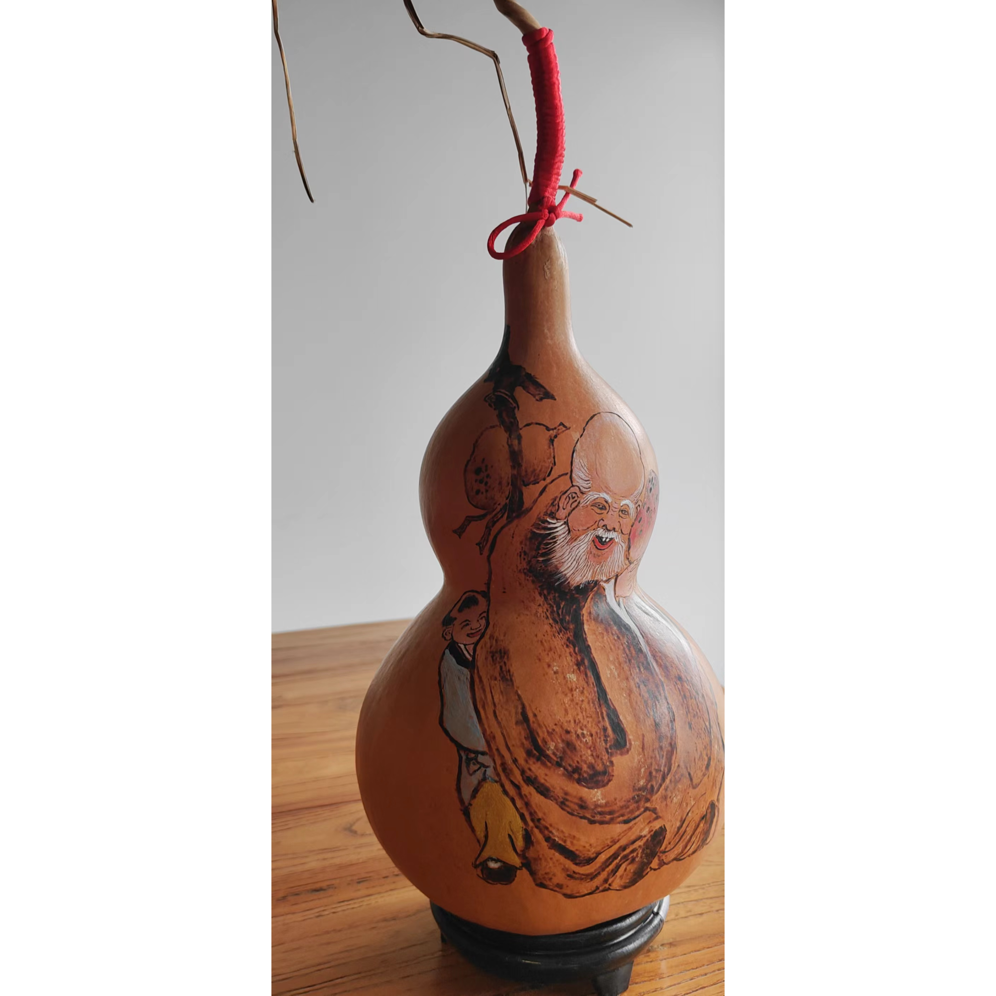 9年老葫芦，纯手工烙画《老寿星》 送长辈 送祝福