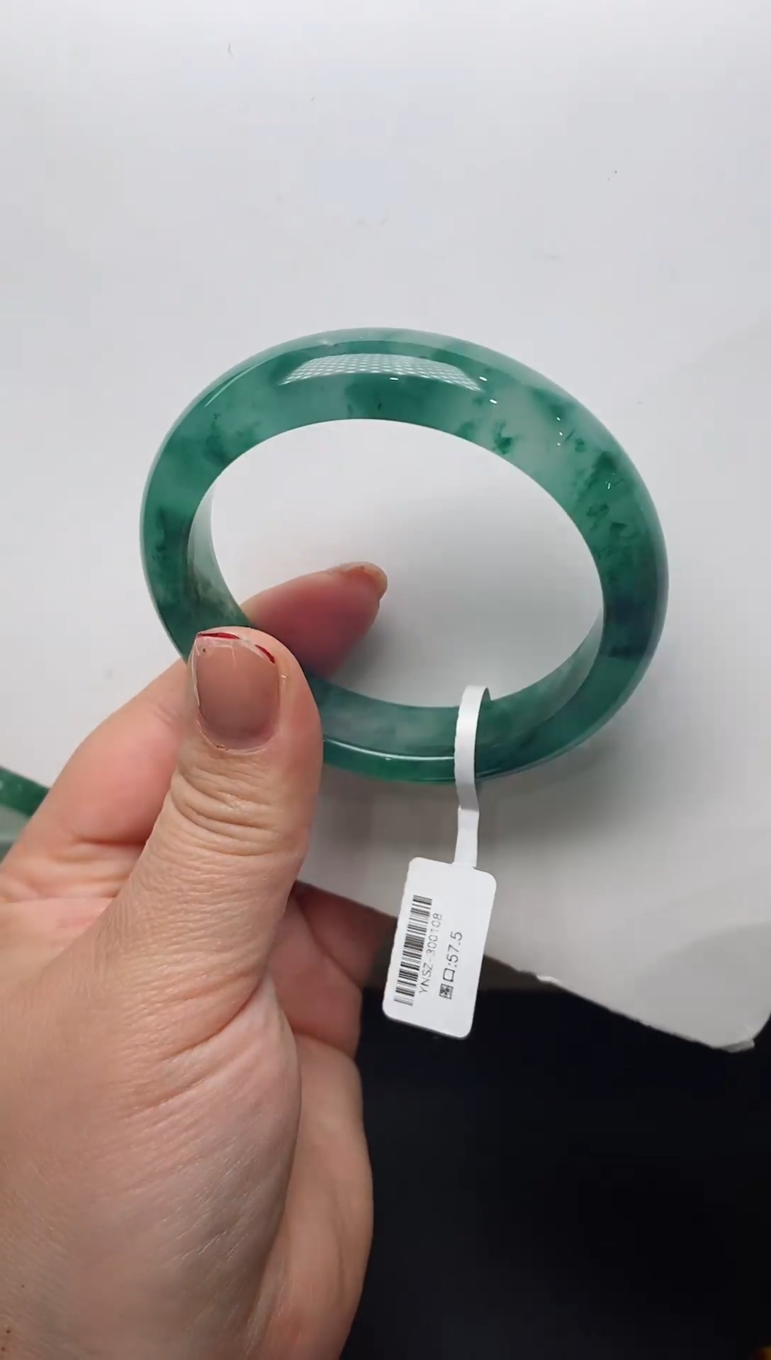 【闪购商品】石英质玉手镯未镶嵌纯天然非洲翠（独龙玉）10