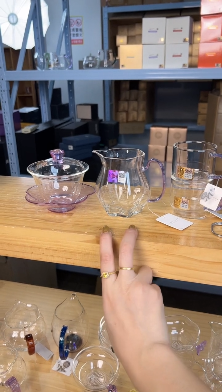 咏荷+颂妍+逸杯一对 浅紫+茶剪