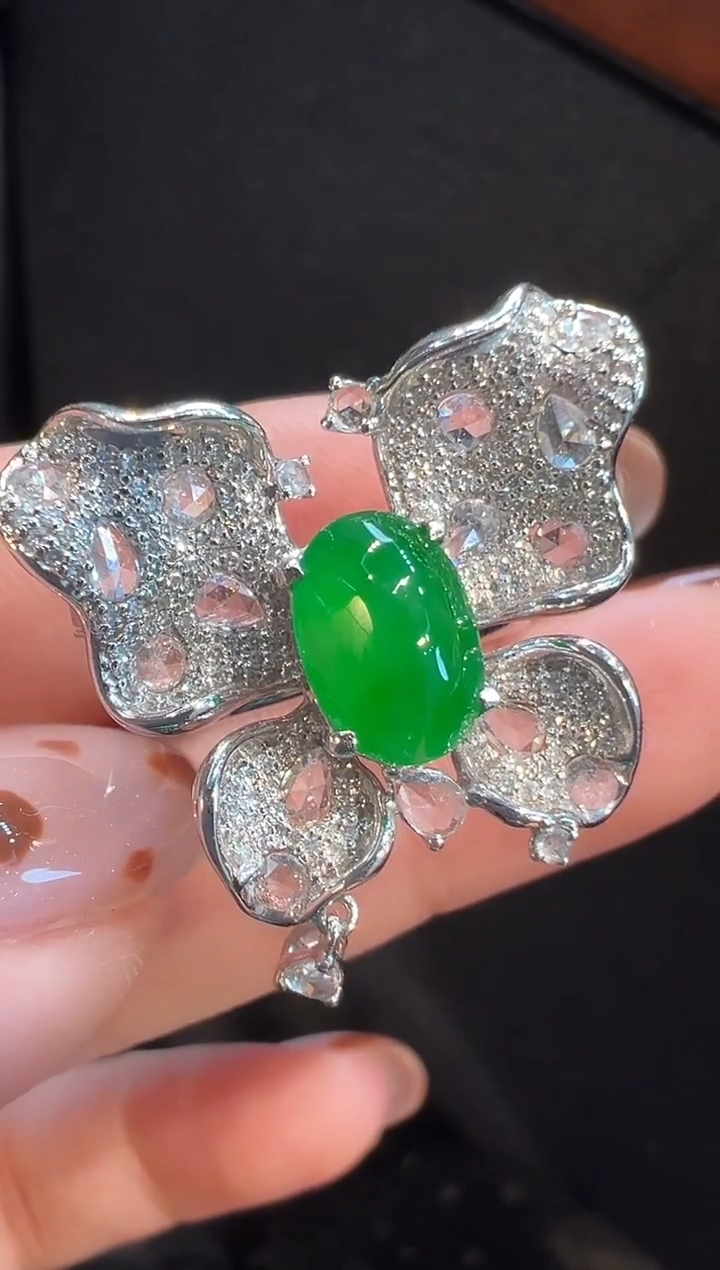 18K金镶嵌戒指翡翠AL6