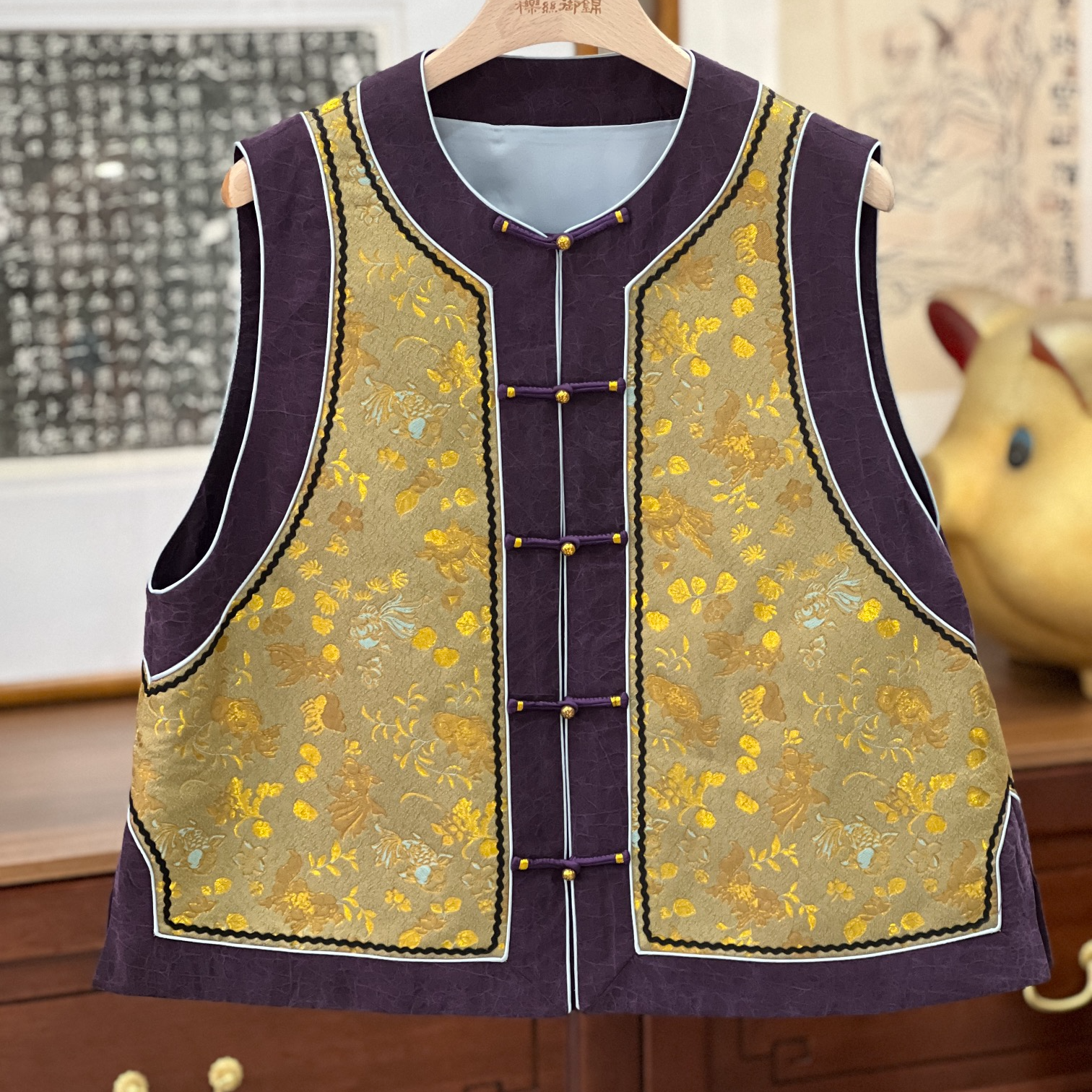 【展品】桑蚕丝女士马甲中式民族风中国风 H483630K