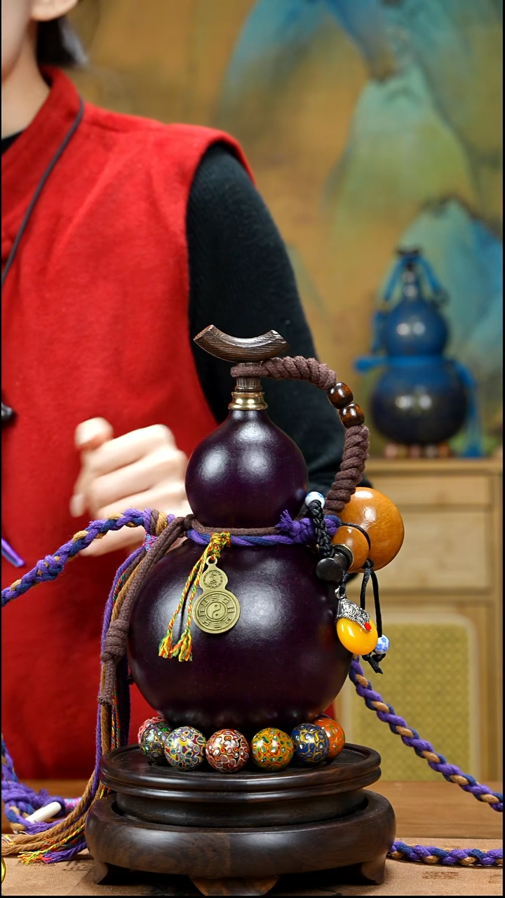 XK100藏绳款酒葫芦不包手串（现货现发）+原色小手捏