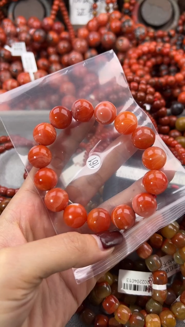 未镶嵌手串南红玛瑙14+