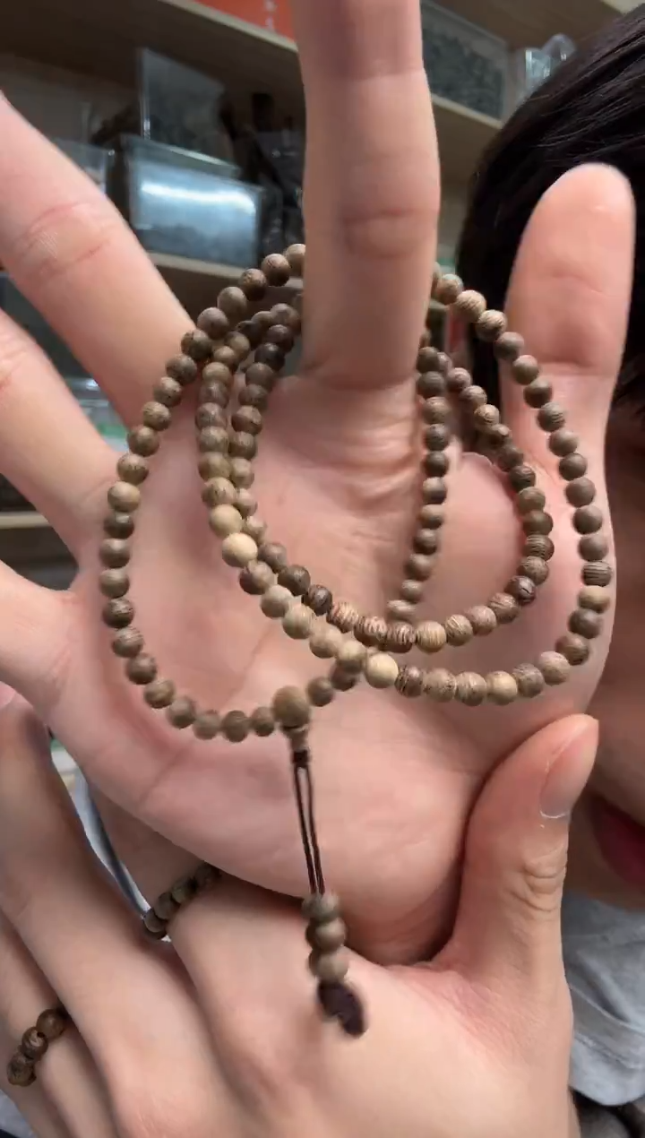 沉香手串04文莱圆珠多圈 多样性发其一