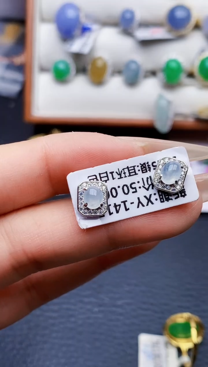 银S925镶嵌戒指翡翠0450