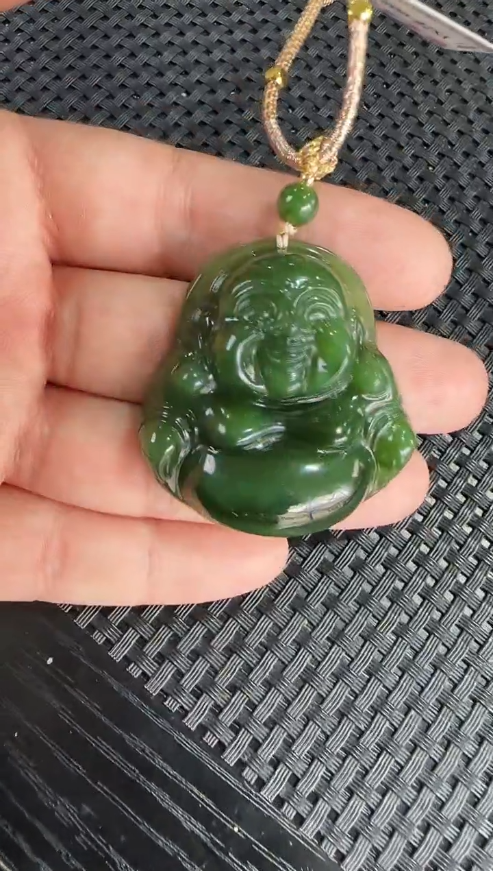 【闪购商品】和田玉（碧玉）吊坠未镶嵌佛公多样性发一