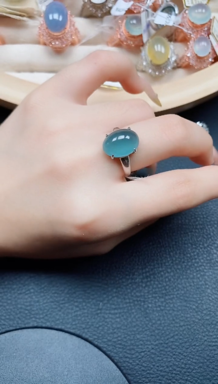 【闪购商品】翡翠戒指银S925镶嵌翡翠