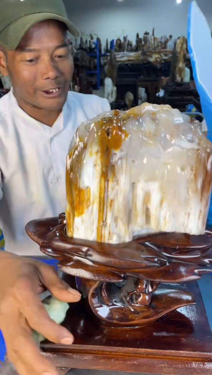 未镶嵌摆件硅化玉26