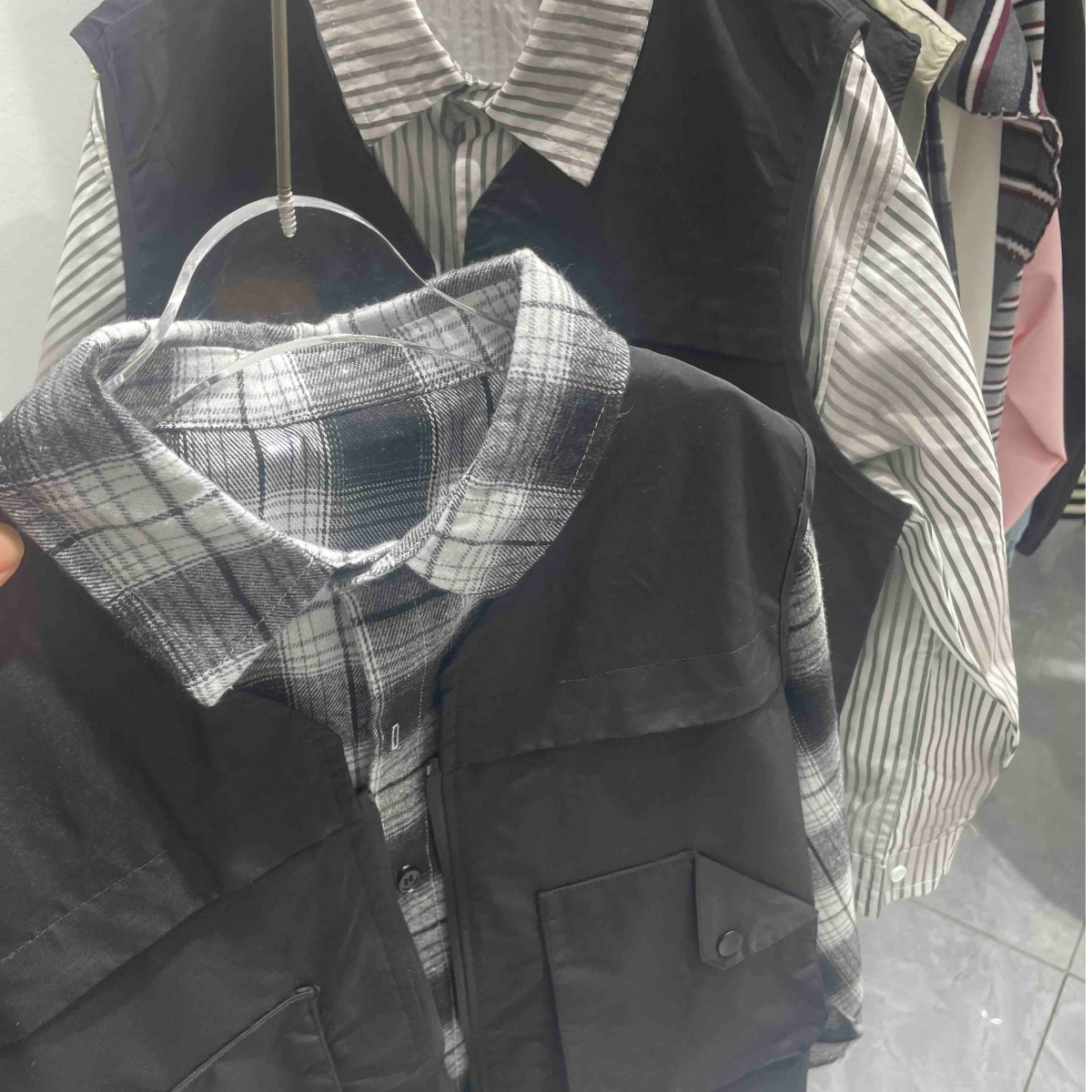 C 2025 【X】3月12日 男童女童时尚条纹马甲两件套2512-