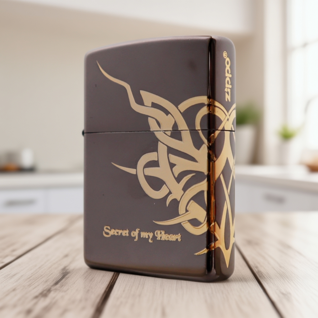 ZIPPO/之宝打火机 我心依旧 黑冰 韩版 ZBT-1-31a 刀耕火种 HBJ1