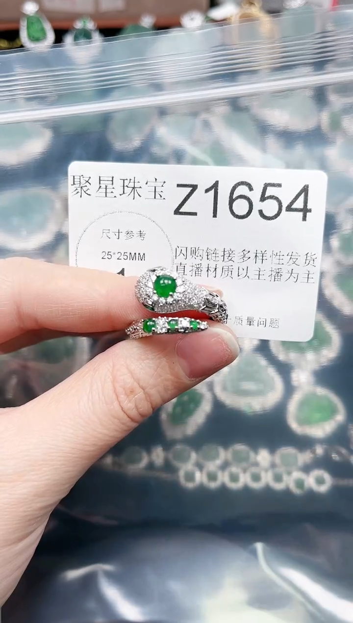 【闪购商品】翡翠颈饰未镶嵌赠皮绳1654