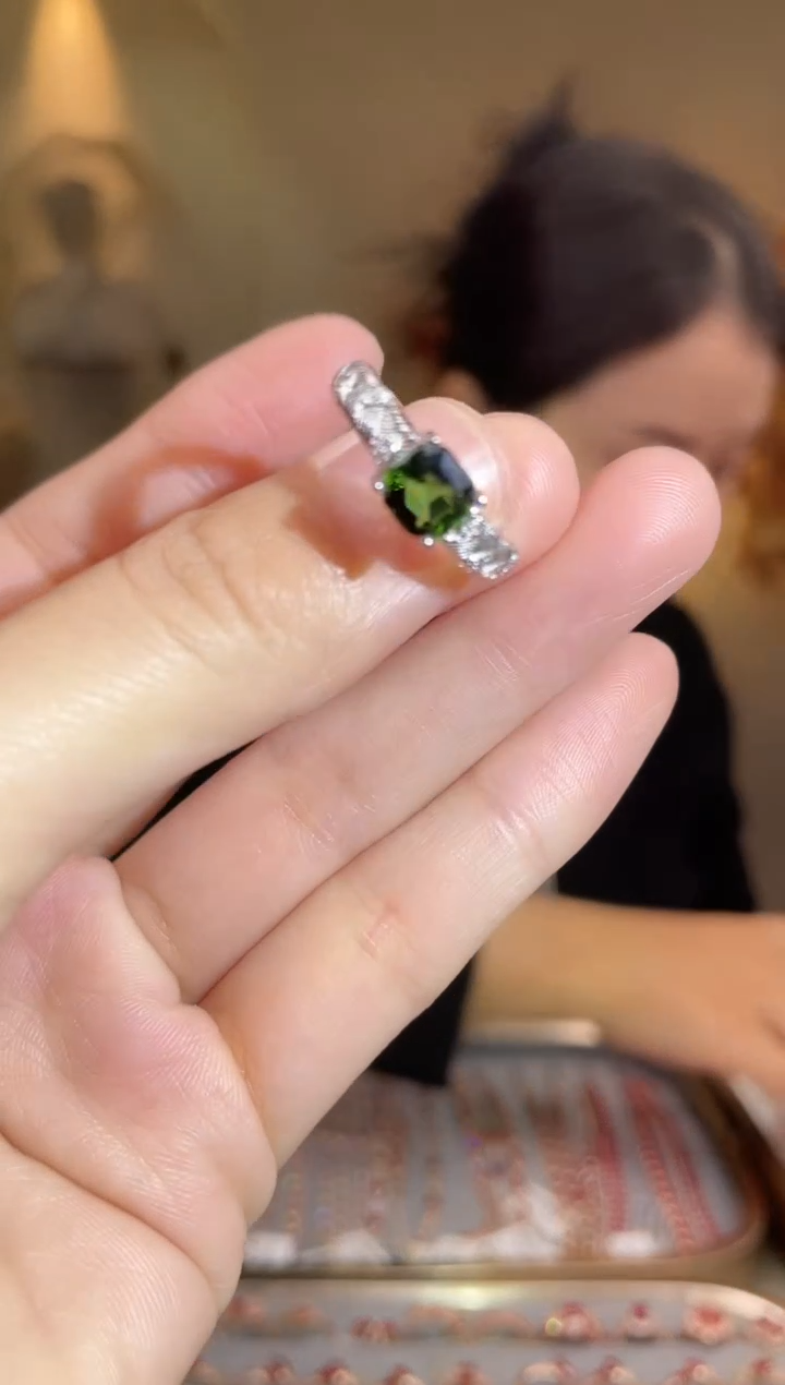 银S925镶嵌手饰碧玺手饰