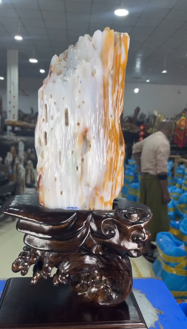 【闪购商品】硅化玉摆件未镶嵌17