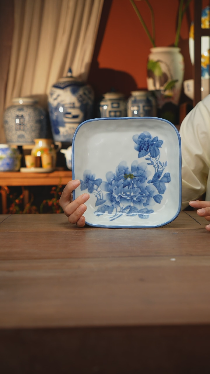 现代 景德镇设计师釉下手绘陶瓷餐具