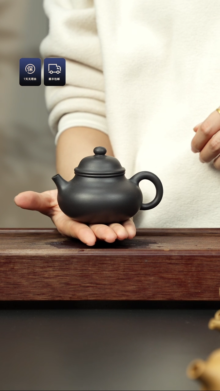 【闪购商品】紫砂茶壶黑料 容天壶