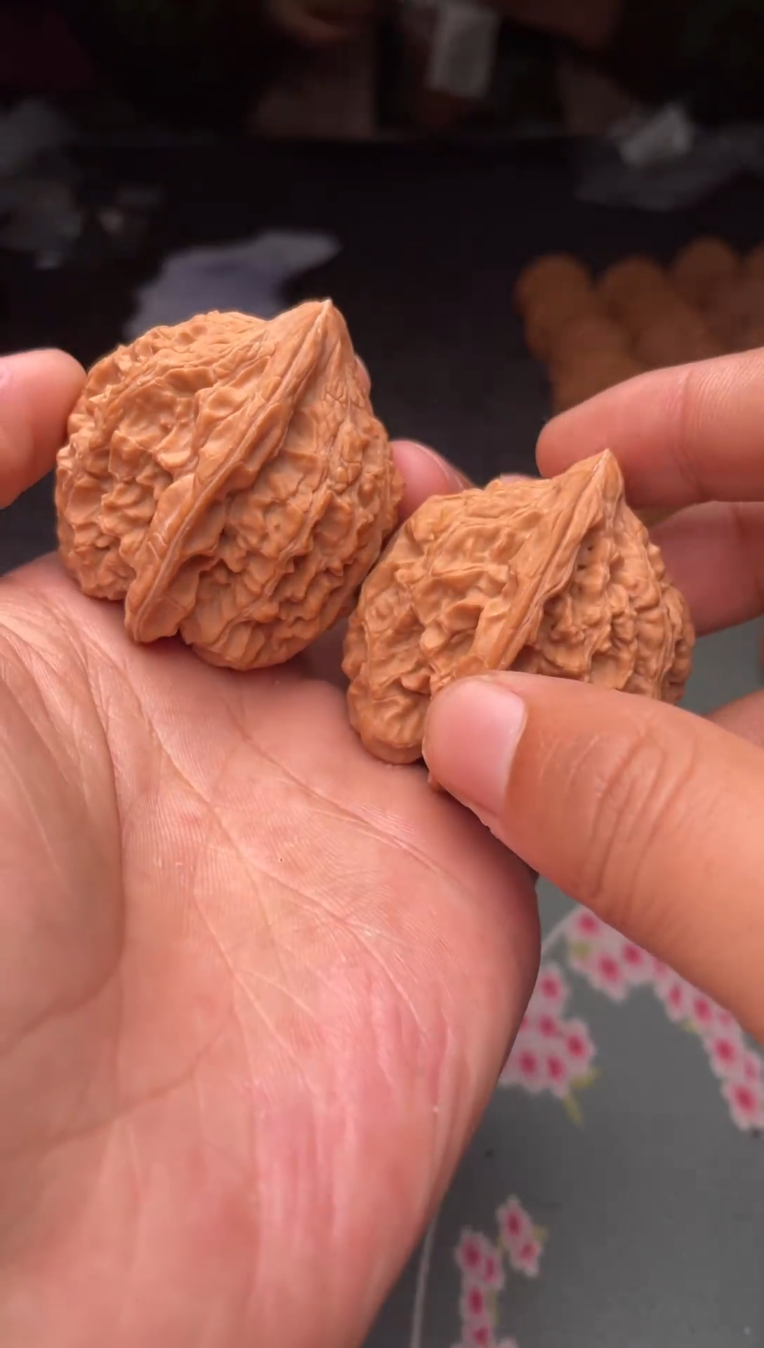 把件文玩核桃a208  牡丹 39尺