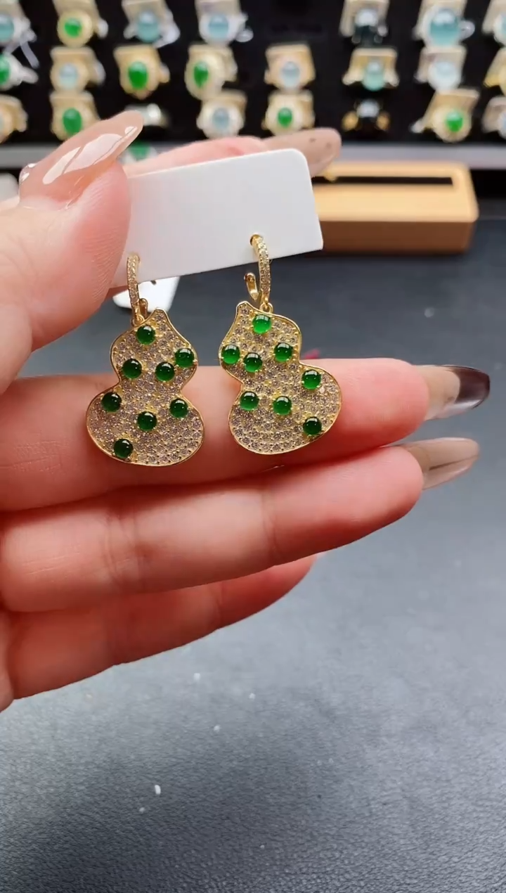 银S925镶嵌戒指翡翠1