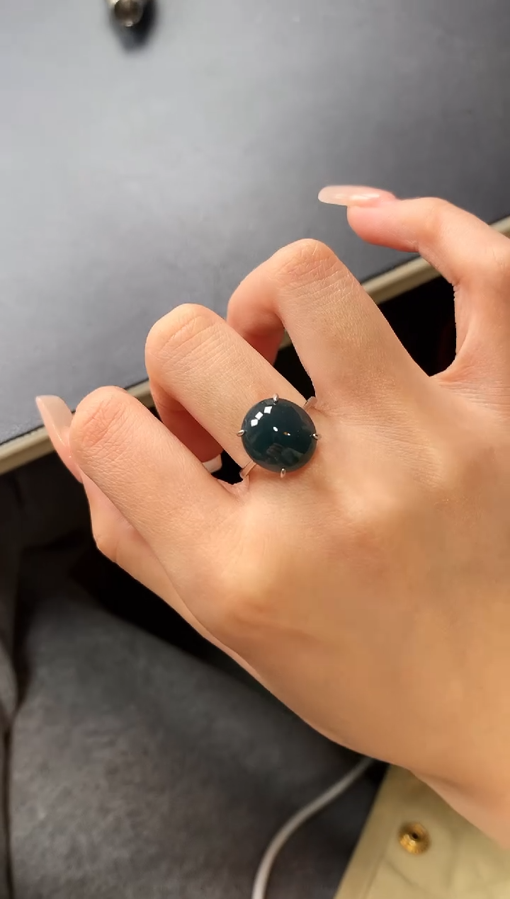 【闪购商品】翡翠戒指银S925镶嵌45865867