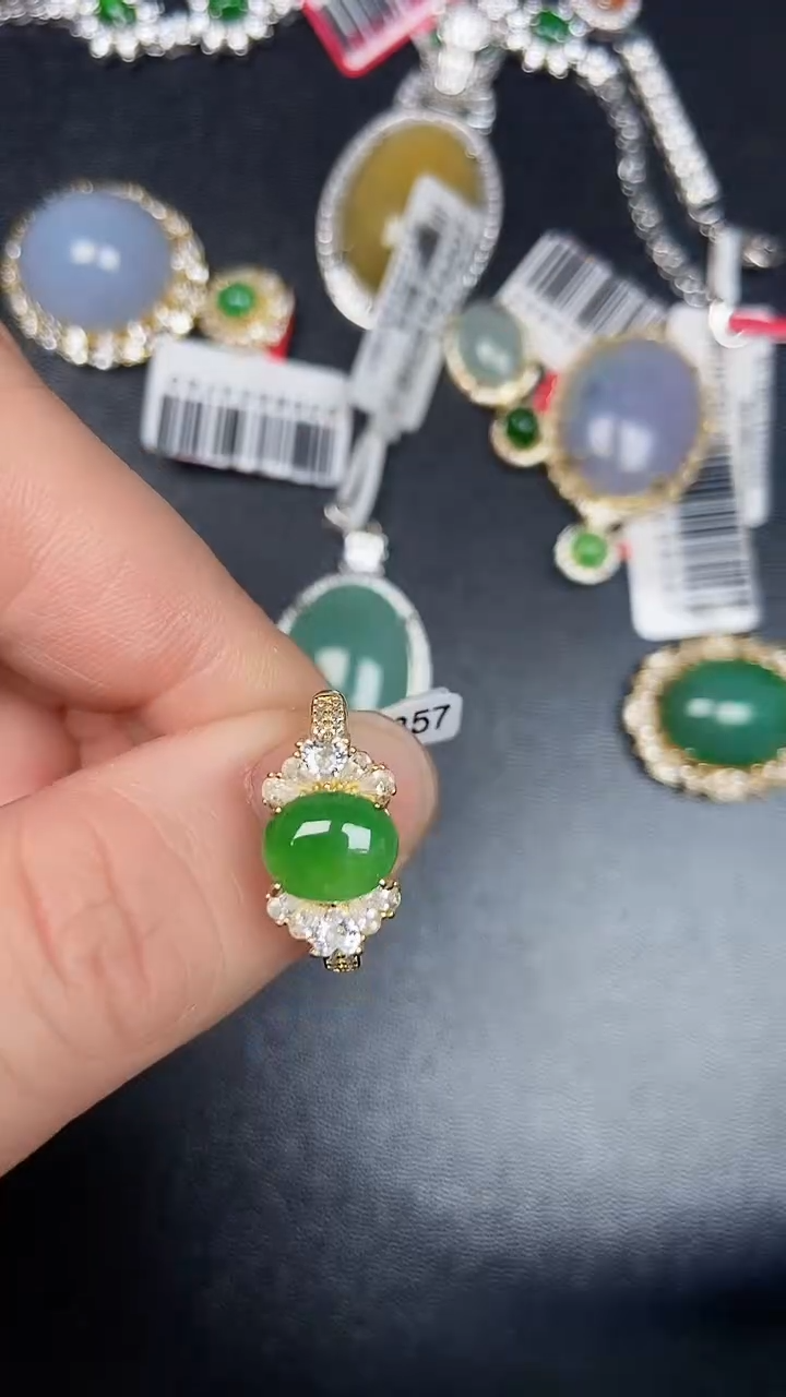 银S925镶嵌戒指翡翠1860