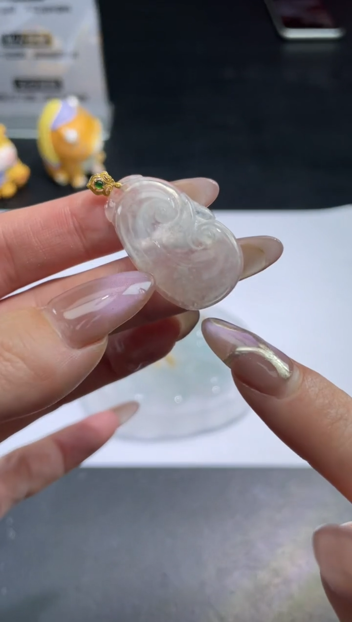 【闪购商品】定制翡翠18K金镶嵌DDJ22484