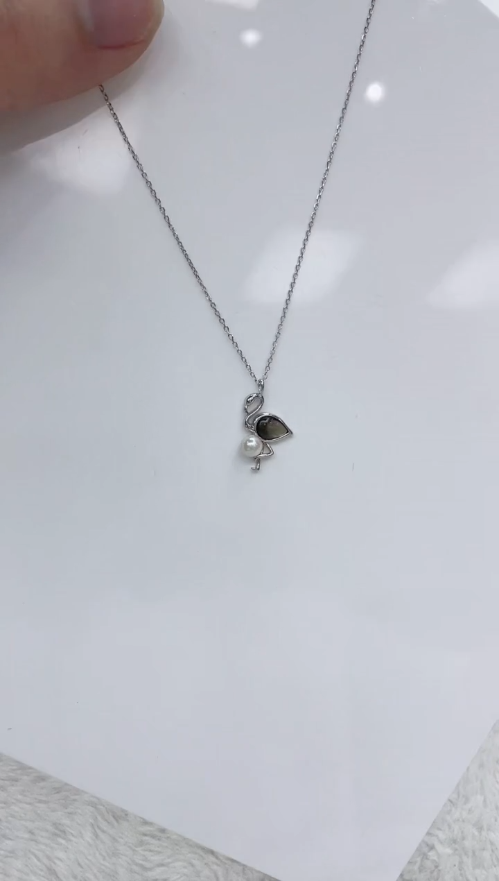 【闪购商品】海水珍珠颈饰银S925镶嵌海水珍珠项链