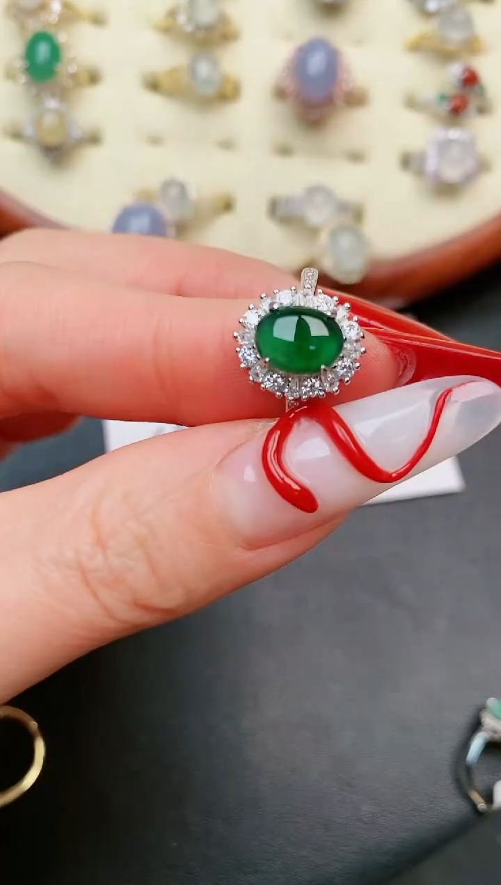 【闪购商品】翡翠戒指银S925镶嵌.....