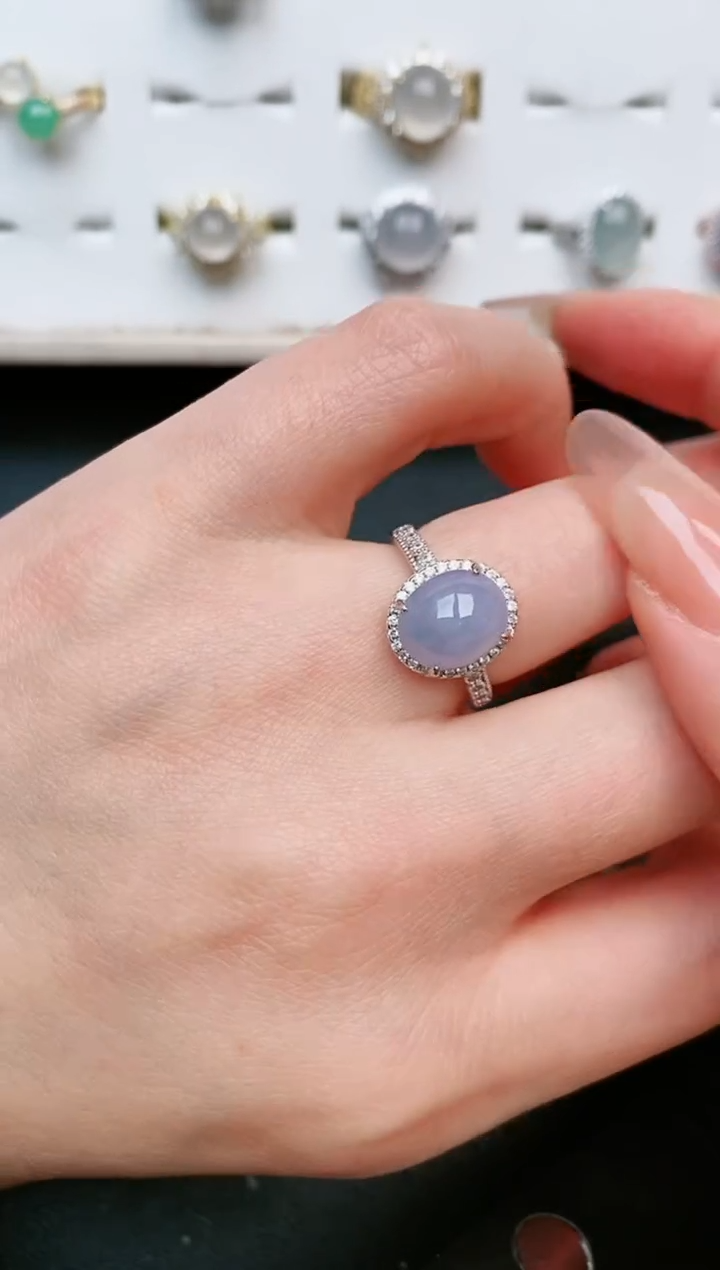 【闪购商品】翡翠戒指银S925镶嵌....