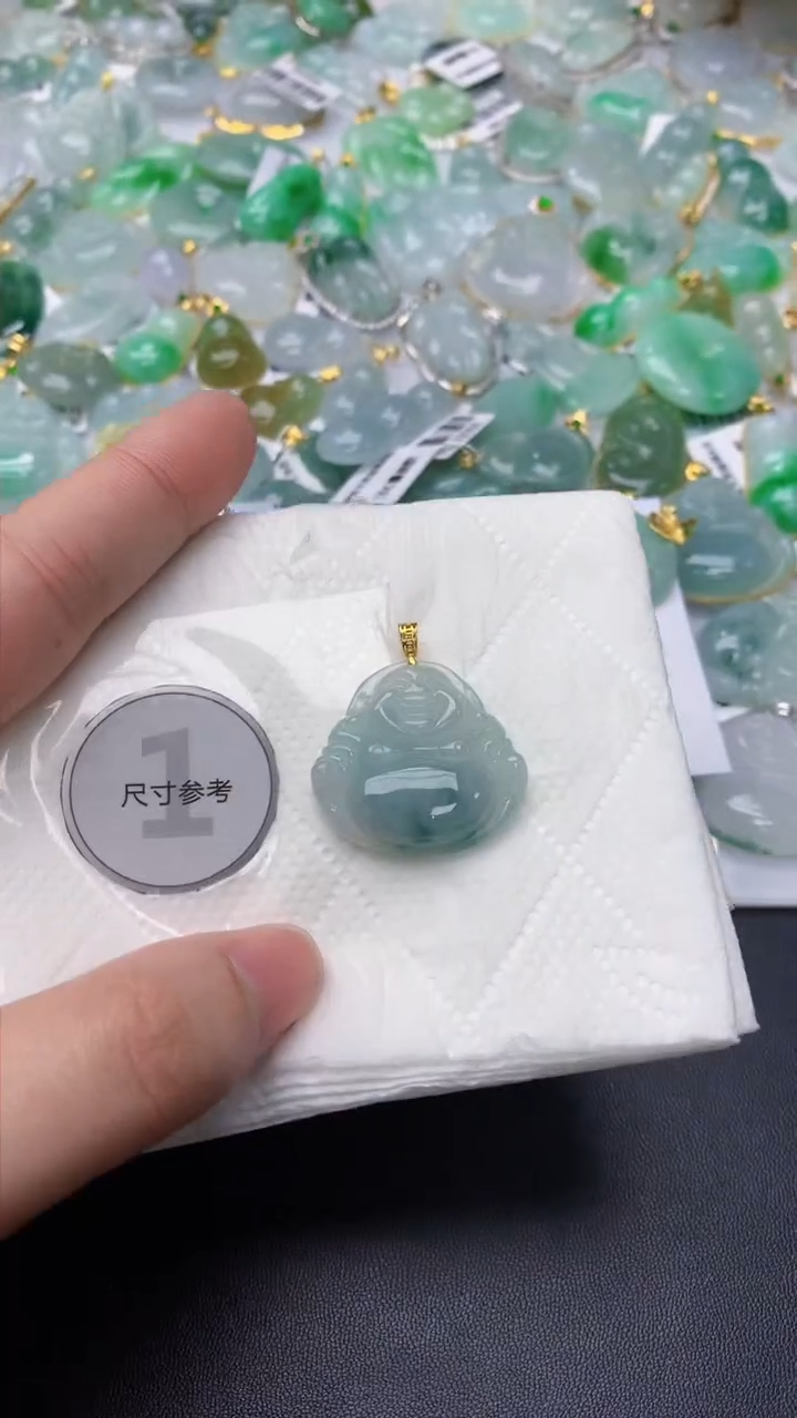 颈饰银S925镶嵌翡翠天然缅甸A货百元以上9元证书费自理