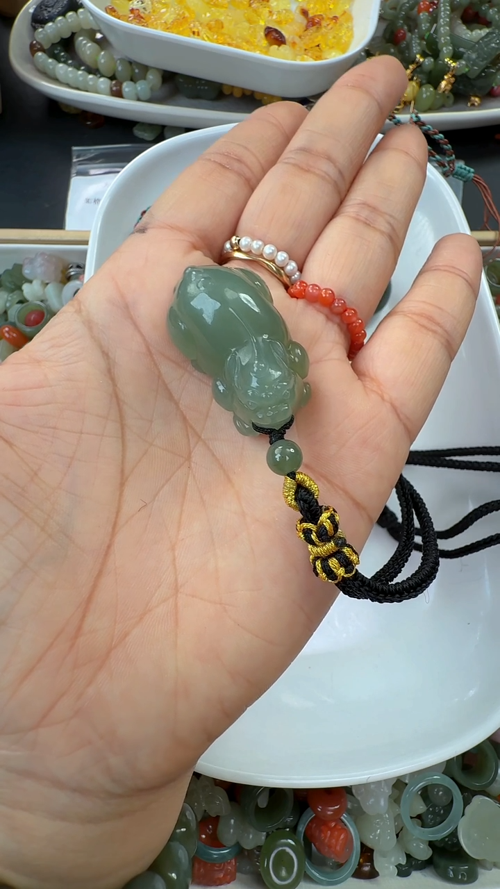 颈饰未镶嵌和田玉墨****)180一个墨雨