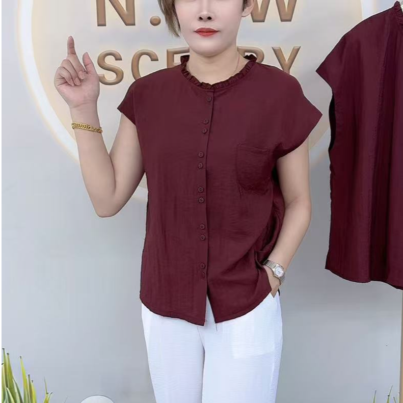 7266木耳花边领落肩开衫减龄精品洋气时尚高端气质优雅