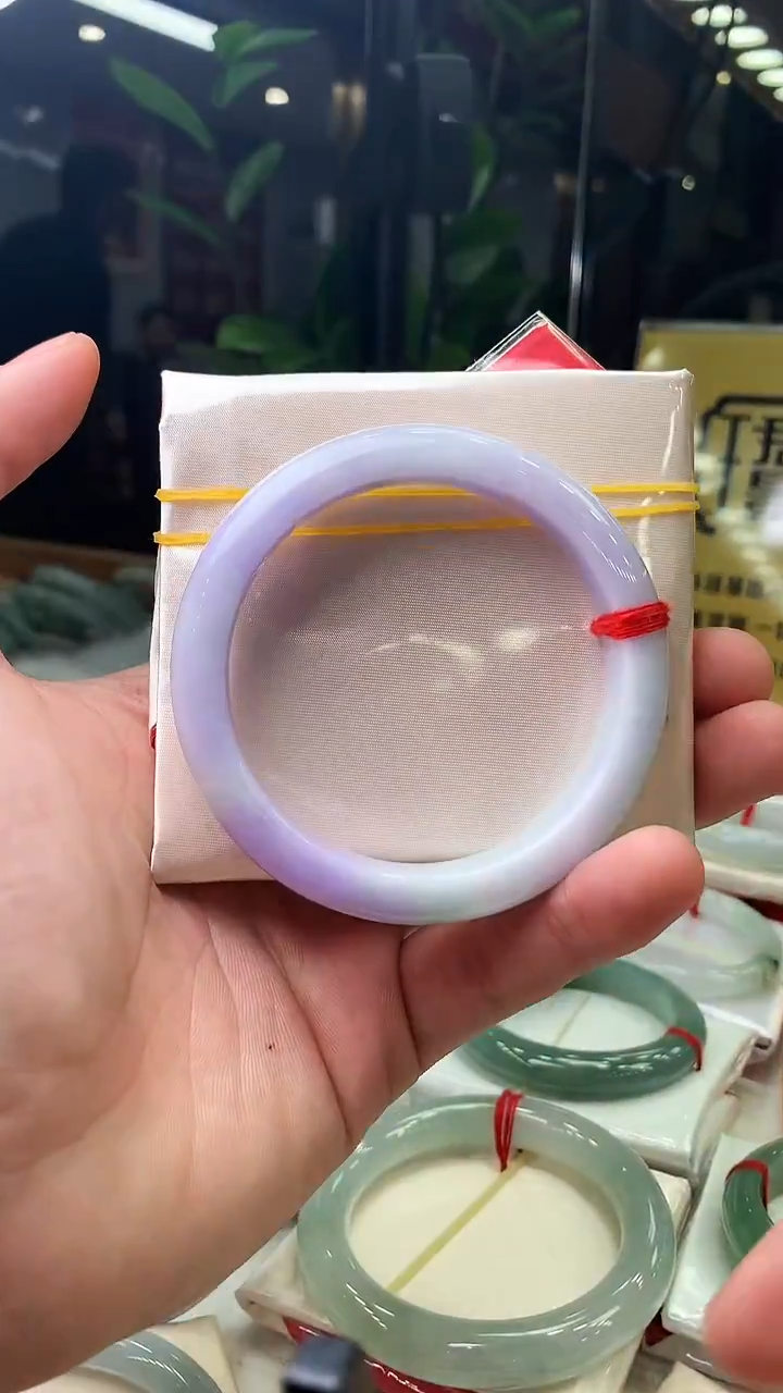翡翠手镯未镶嵌紫罗兰正圈 57 19