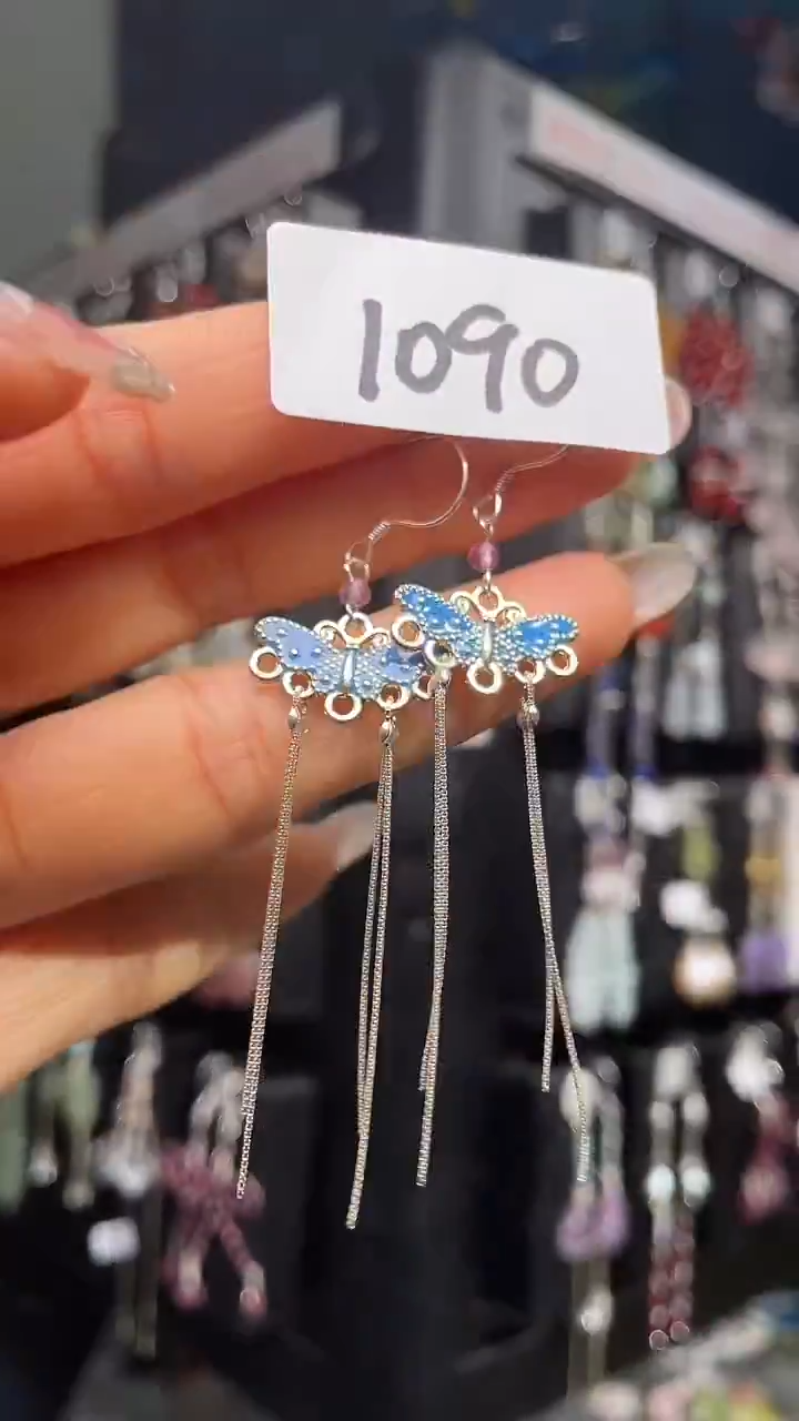 银S925镶嵌耳饰紫晶喜欢拍
