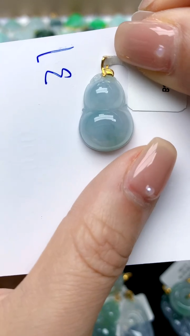 【闪购商品】翡翠颈饰18K金镶嵌37天然A货翡翠