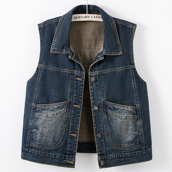 欧货高级感刺绣牛仔马甲女2025春夏新款复古坎肩无袖外套叠穿上衣