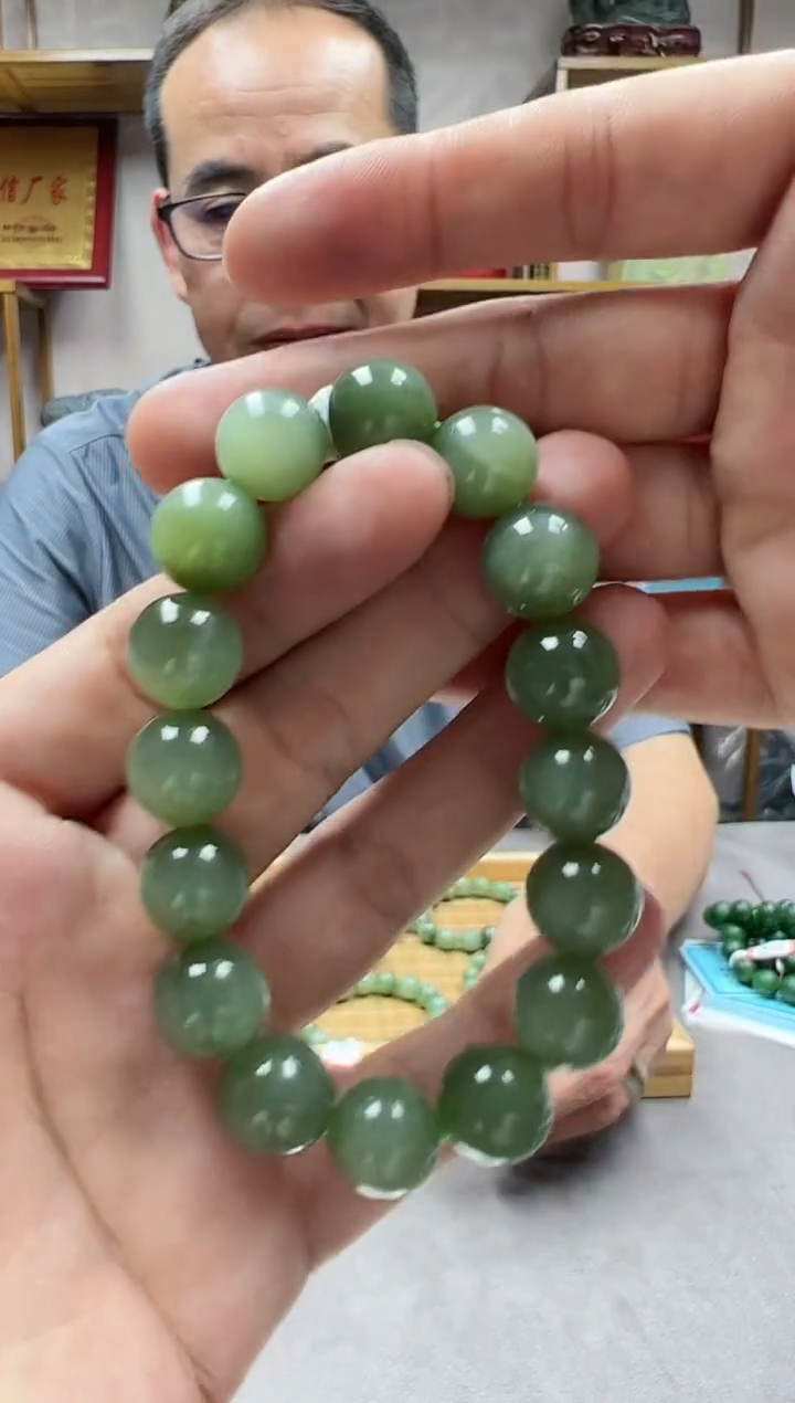 手链未镶嵌和田玉12粉青冰猫