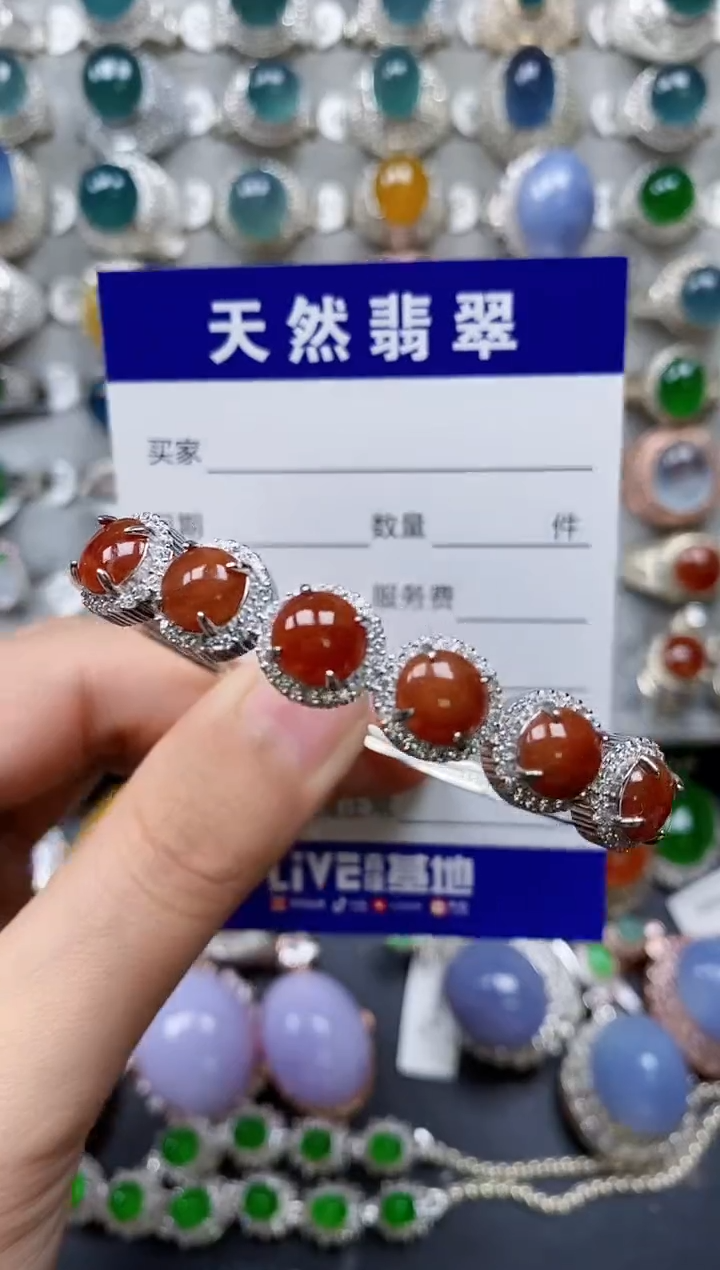 【闪购商品】翡翠手镯银S925镶嵌0273