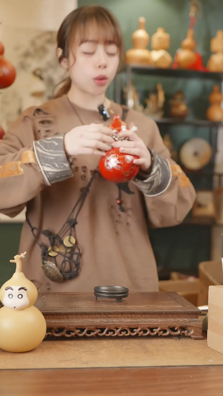【闪购商品】291号精品天然大漆工艺防渗内胆酒葫芦~