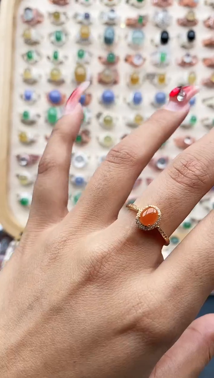 【闪购商品】翡翠戒指未镶嵌缅甸天然A货翡翠333  5+10