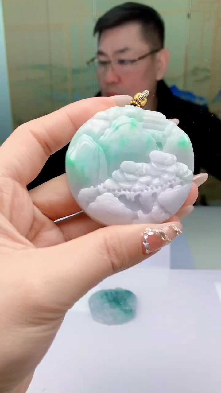【闪购商品】定制翡翠未镶嵌5152ty-毛货挂件101